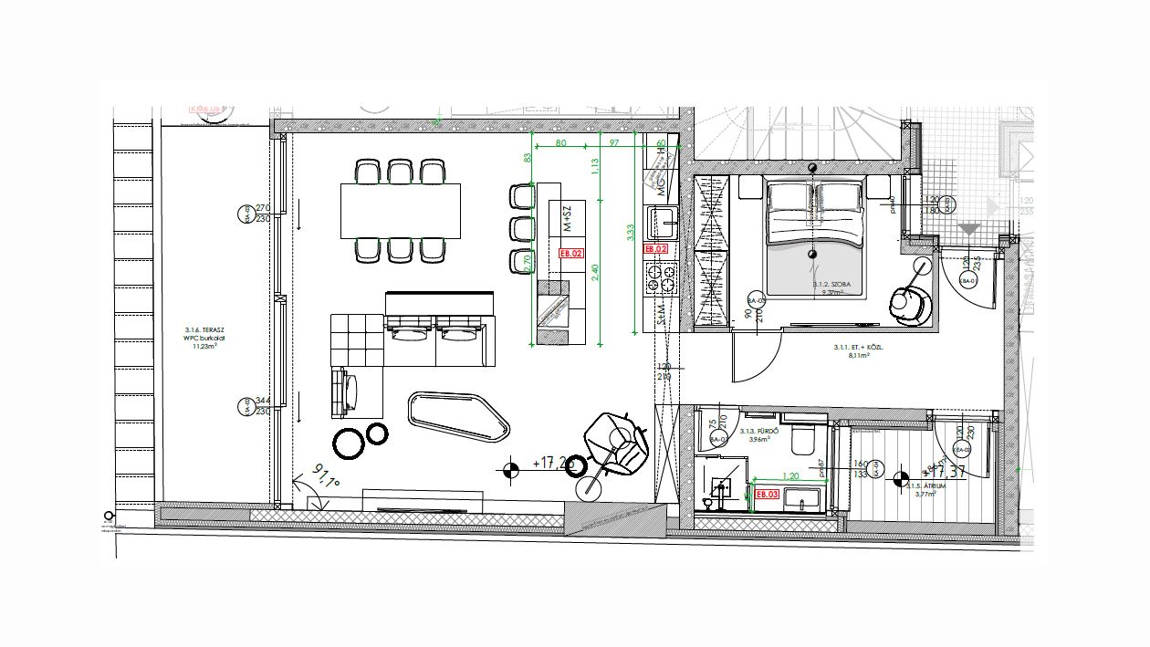 Új építésű 67 nm-es penthouse a LuxCity Homes-ban