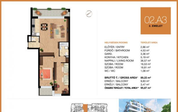 Új építésű 89 m2-es 2. emeleti lakás eladó Óbuda déli csücskében!