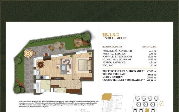 Új építésű 47 m2-es 1.emeleti lakás Budapesten a Forest Hill-ben!