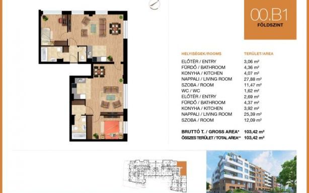 Új építésű 103 m2-es földszinti lakás eladó Óbuda déli csücskében!