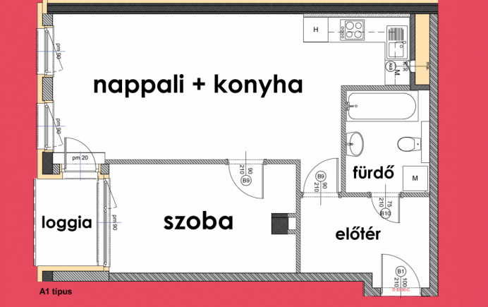 Eladó új építésű 54 nm-es lakás a Blaha Lujza tér közelében