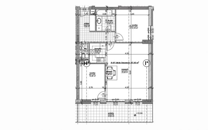 Új építésű 68 nm-es, 4.emeleti lakás eladó a XIII.kerületben