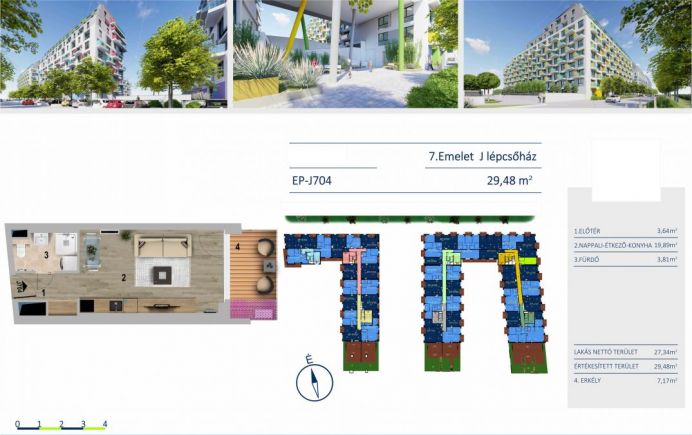 Új építésű 29 nm-es lakás az E11 társasházban
