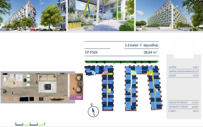 Új építésű 29 nm-es lakás az E11 társasházban