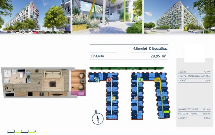 Új építésű 30 nm-es lakás az E11 társasházban