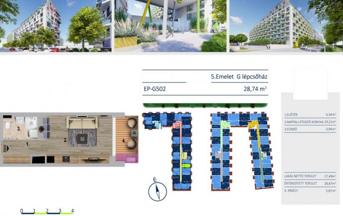 Új építésű 29 nm-es lakás az E11 társasházban
