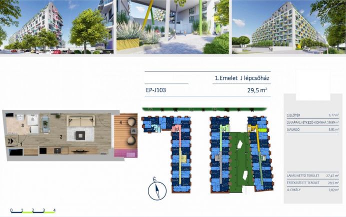 Új építésű 30 nm-es lakás az E11 társasházban
