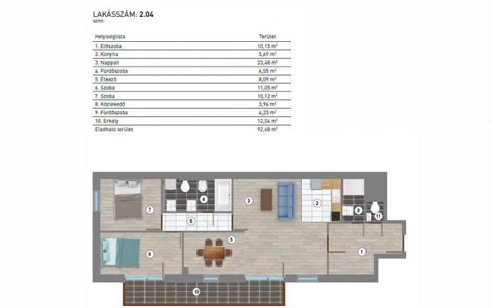 Új építésű 83 nm-es lakás Angyalföldön