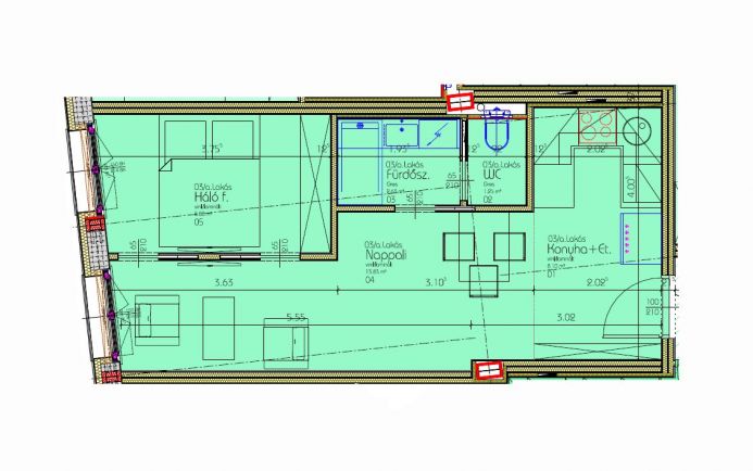 Új építésű 35 nm-es lakás a VI. kerületben