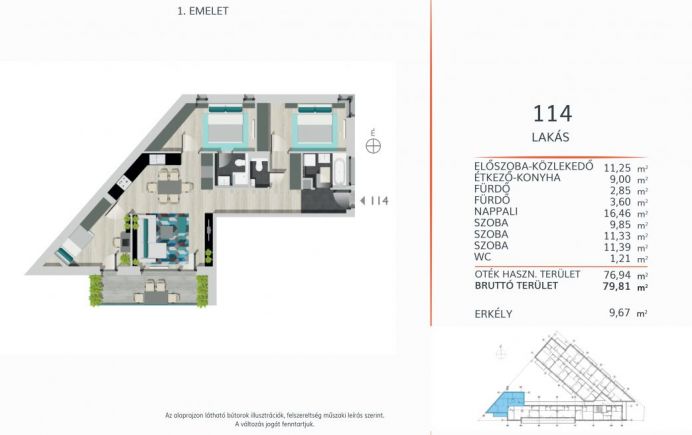 Első emeleti 77 nm-es lakás a XXI.kerület kedvelt részén