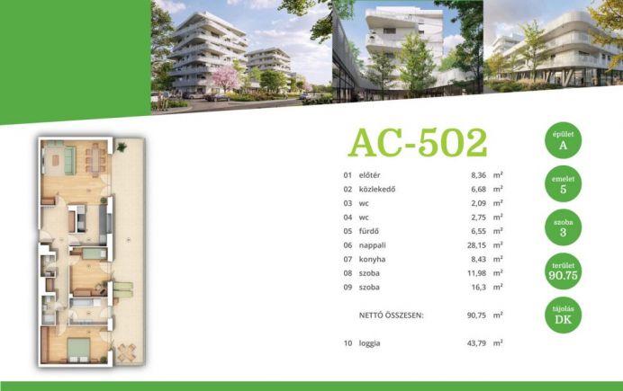 Fenntartható élet, modern otthonok Zuglóban AC-52
