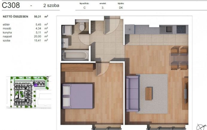 Új építésű lakás Zugló szívében C308