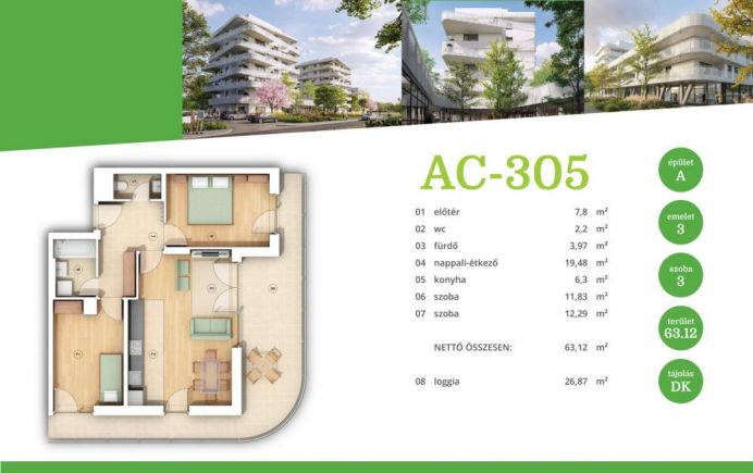 Fenntartható élet, modern otthonok Zuglóban AC-305
