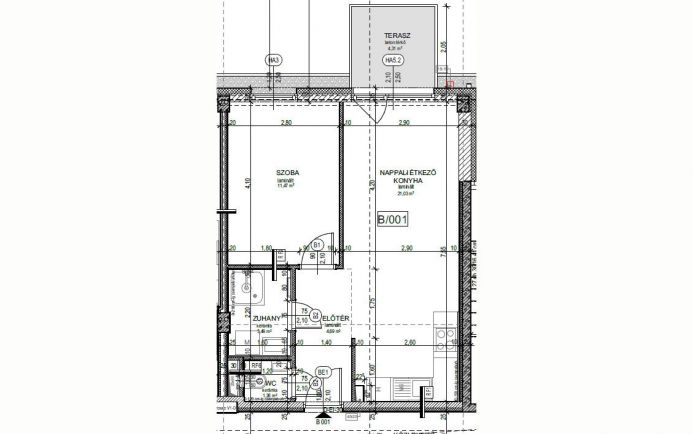 Új építésű lakás a Magdolnanegyedben B001