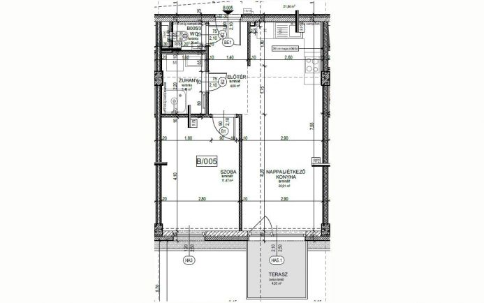 Új építésű lakás a Magdolnanegyedben B005