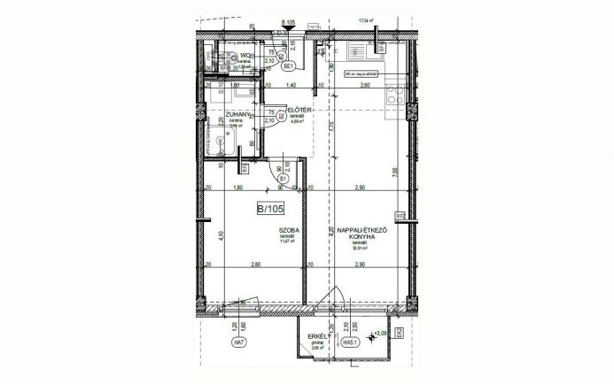 Új építésű lakás a Magdolnanegyedben B105