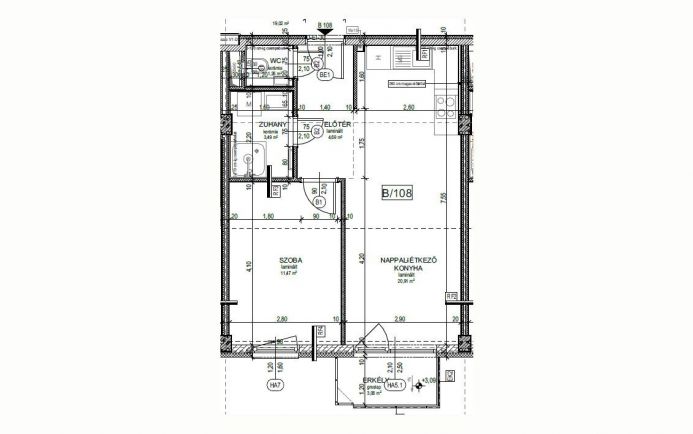 Új építésű lakás a Magdolnanegyedben B108