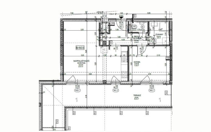 Új építésű lakás a Magdolnanegyedben B603