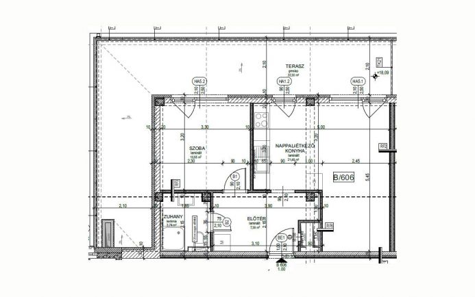 Új építésű lakás a Magdolnanegyedben B606