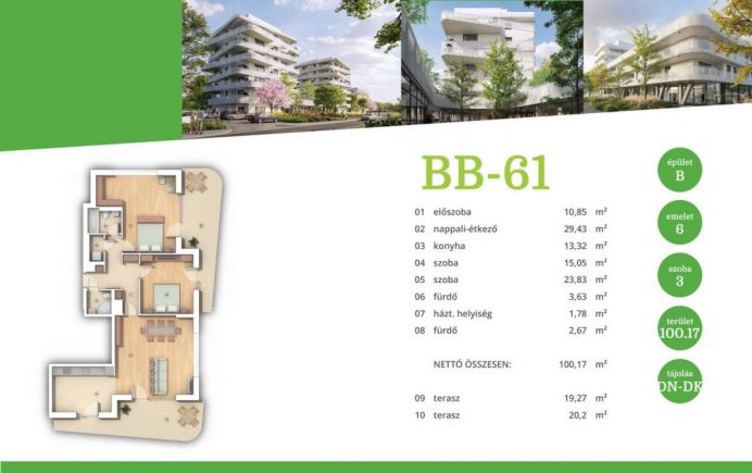 Fenntartható élet, modern otthonok Zuglóban BB-61