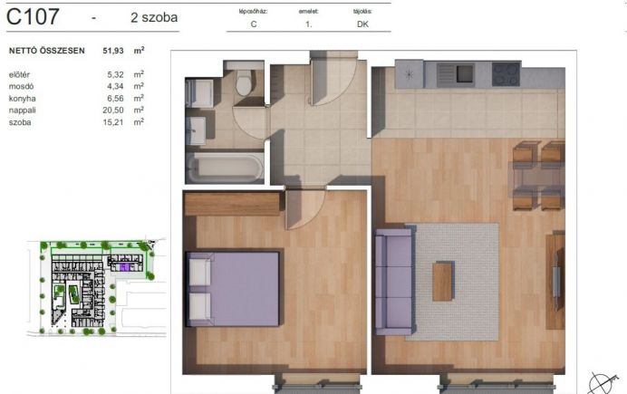 Új építésű lakás Zugló szívében C107