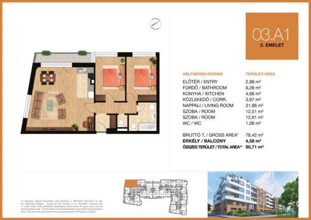 Új építésű 78 m2-es 3. emeleti lakás eladó Óbuda déli csücskében!