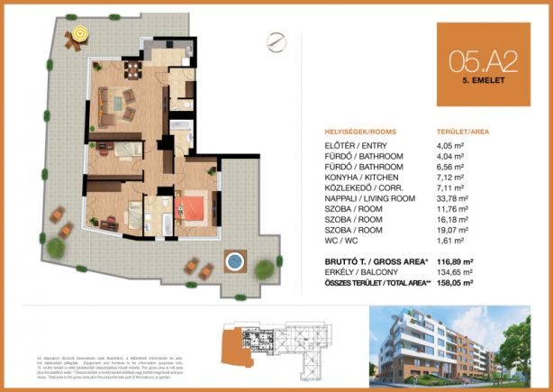 Új építésű 117 m2-es 5. emeleti lakás eladó Óbuda déli csücskében!