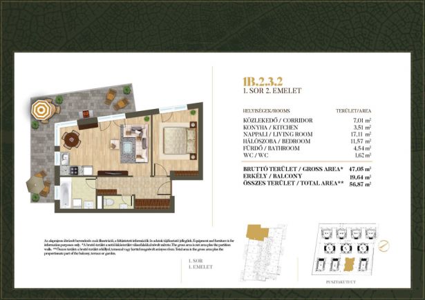 Új építésű 47 m2-es 2. emeleti lakás Budapesten a Forest Hill-ben!
