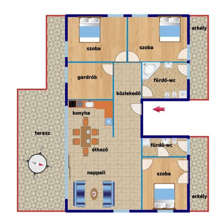 Új építésű luxus penthouse lakás Madárhegyen.