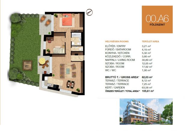 Új építésű 82 m2-es földszinti lakás eladó Óbuda déli csücskében!
