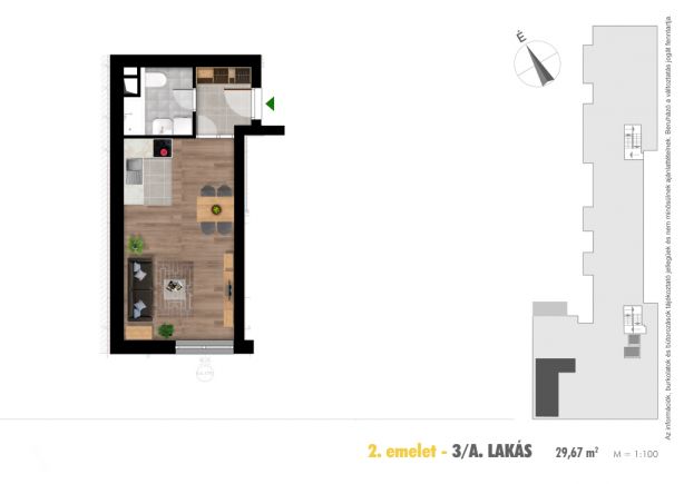 Eladó 30 nm-es új építésű lakás az Árpád híd közelében