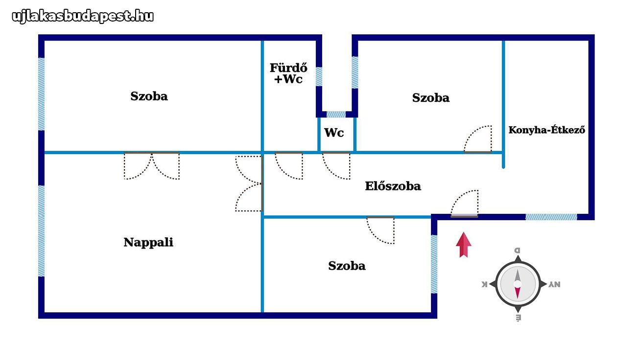Eladó 100 nm-es, 4 szobás lakás a Teleki térnél