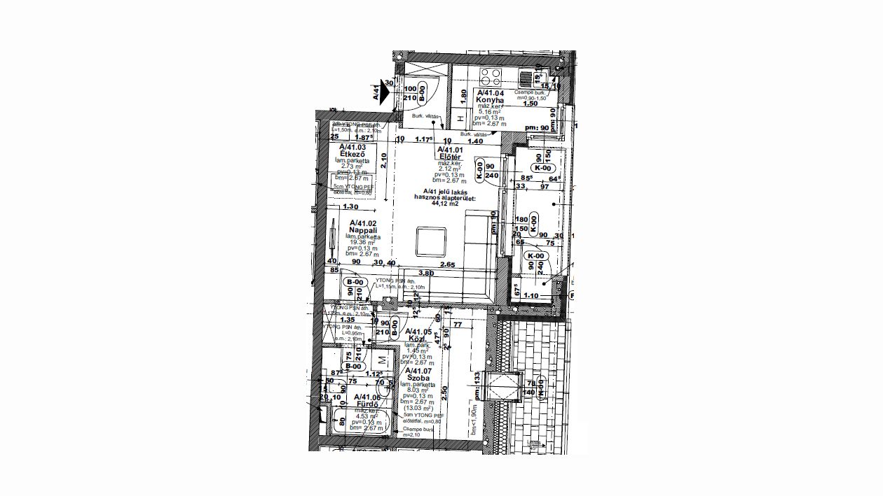 Eladó 44 nm-es, 3.emeleti lakás Újpesten