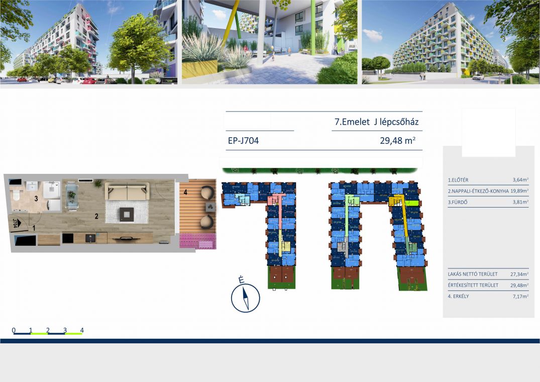 Új építésű 29 nm-es lakás az E11 társasházban