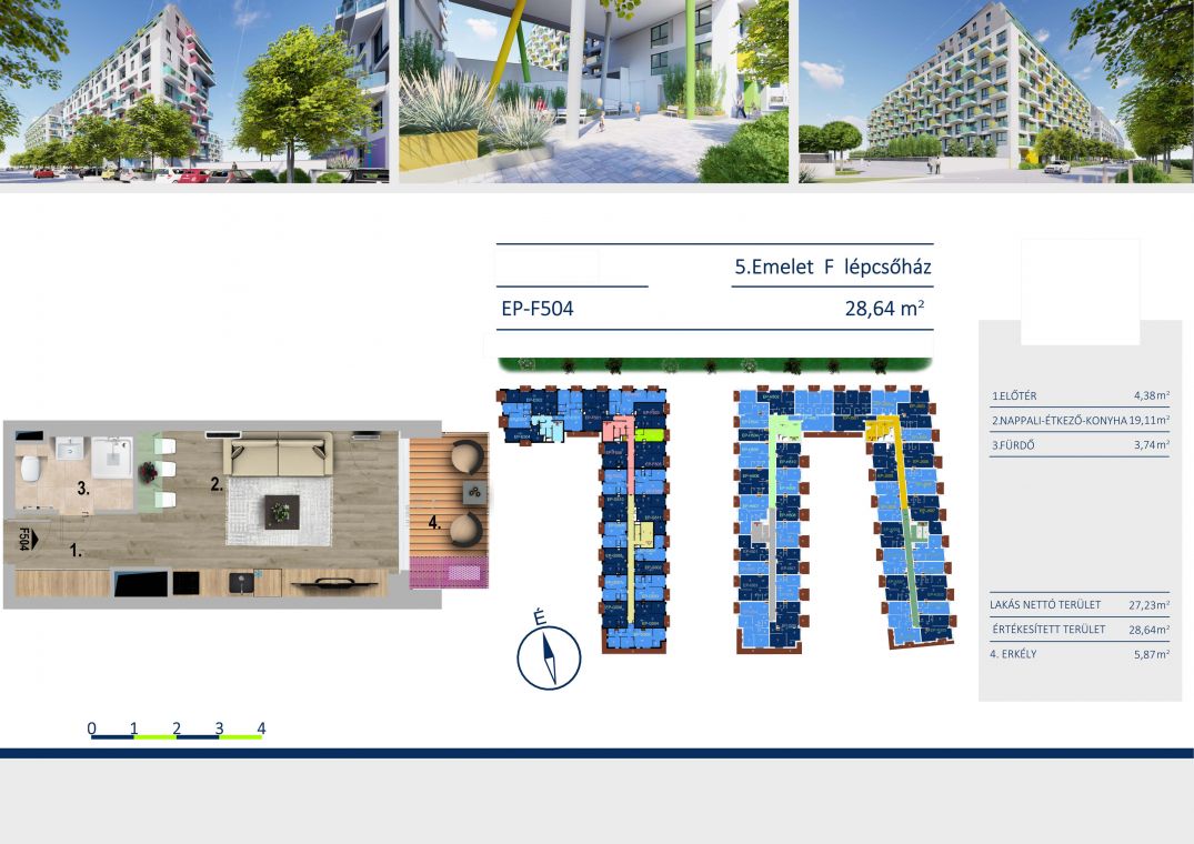 Új építésű 29 nm-es lakás az E11 társasházban