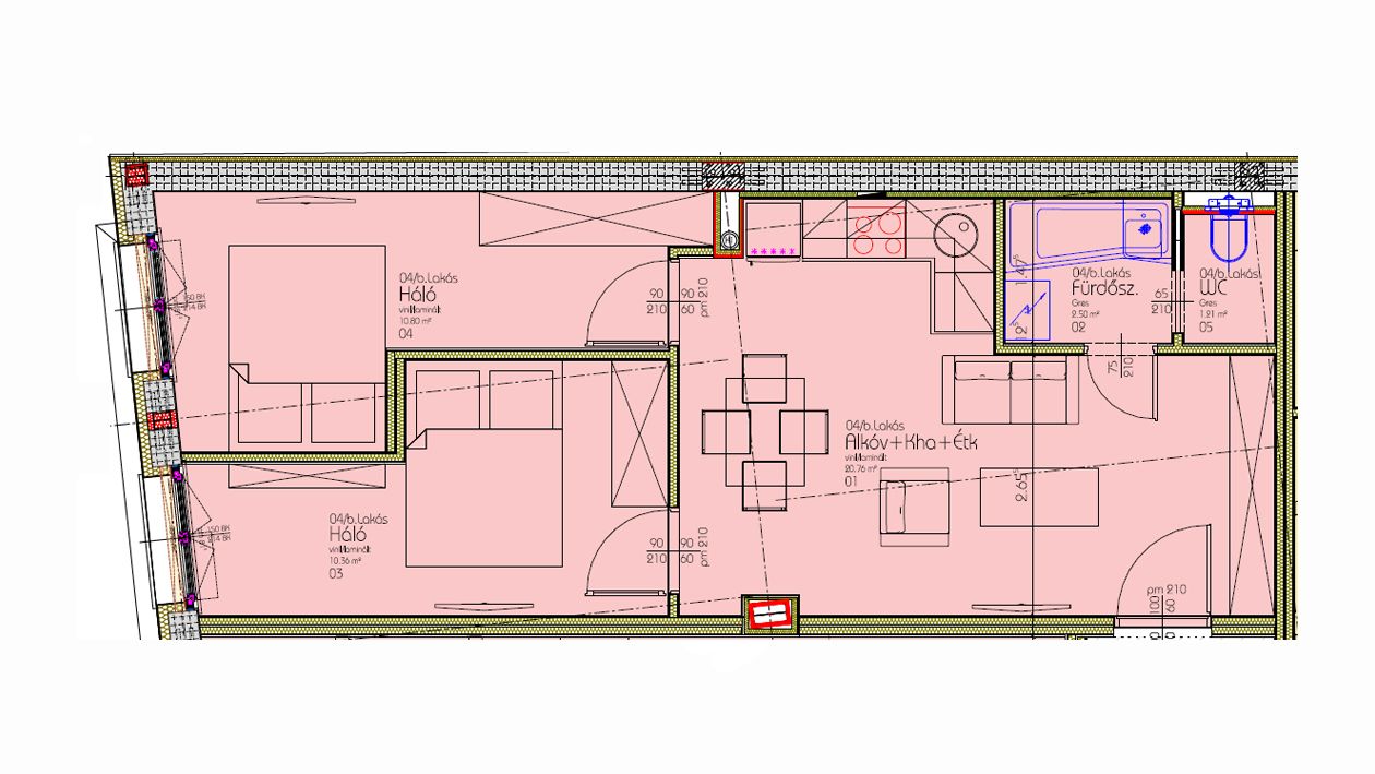 Új építésű 47 nm-es lakás a VI. kerületben