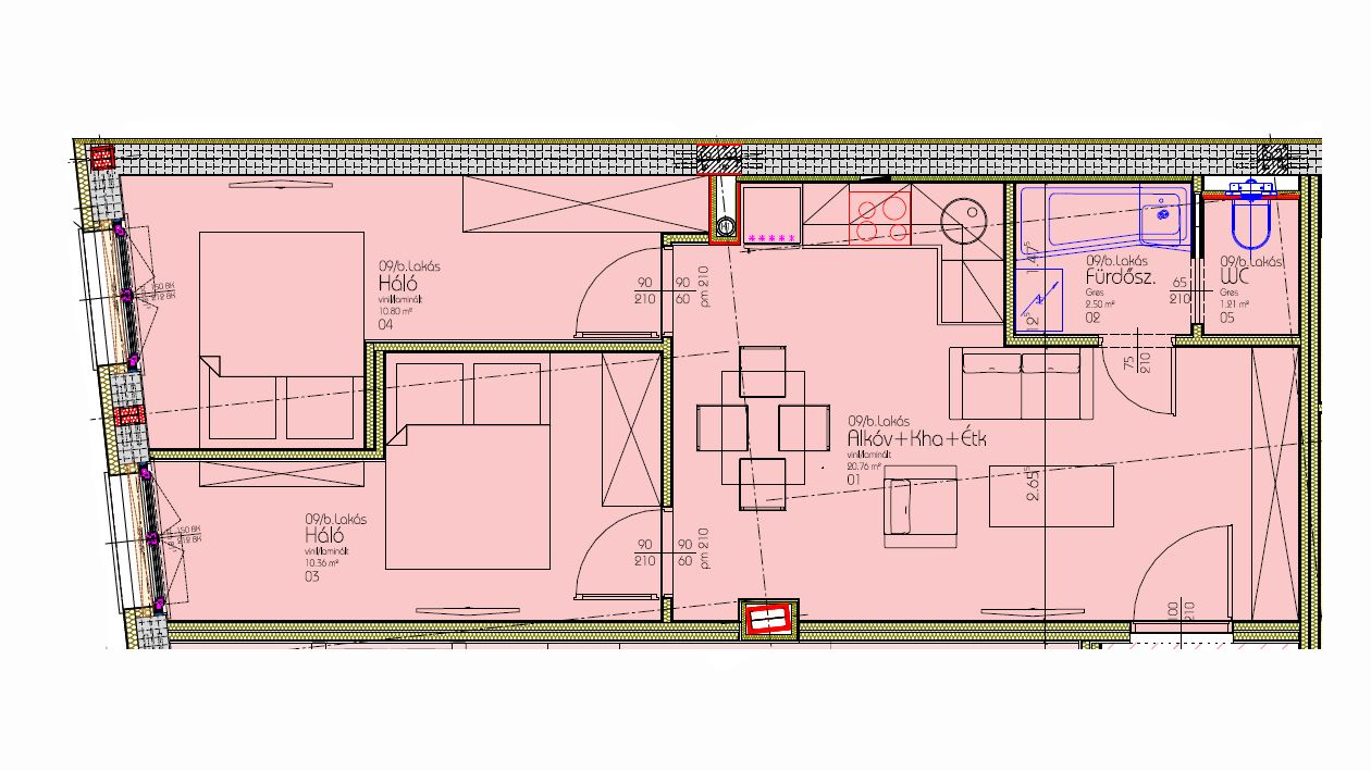 Új építésű 47 nm-es lakás a VI. kerületben