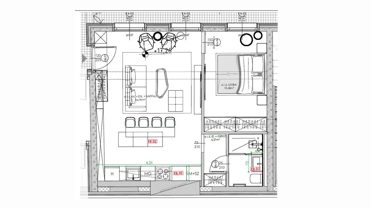 Új építésű 41 nm-es penthouse a LuxCity Homes-ban