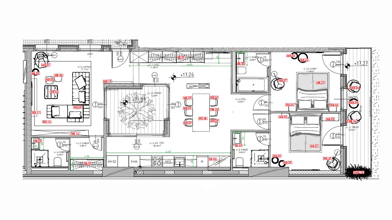 Új építésű 99 nm-es penthouse eladó a LixCity Homes-ban