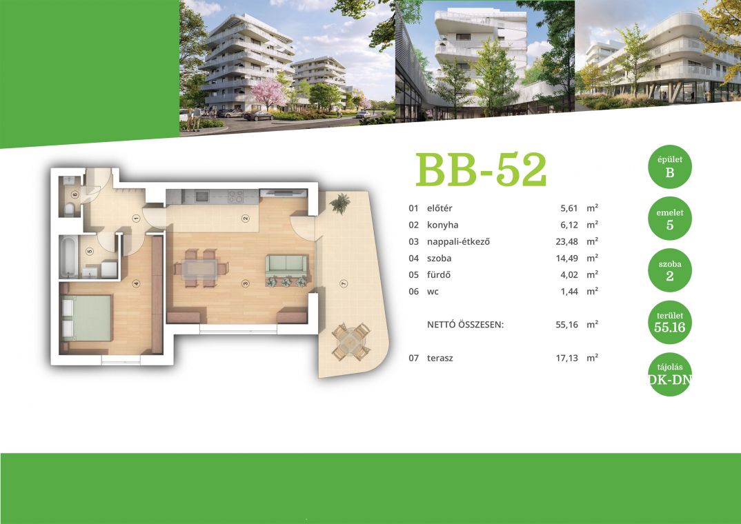 Fenntartható élet, modern otthonok Zuglóban BB-52