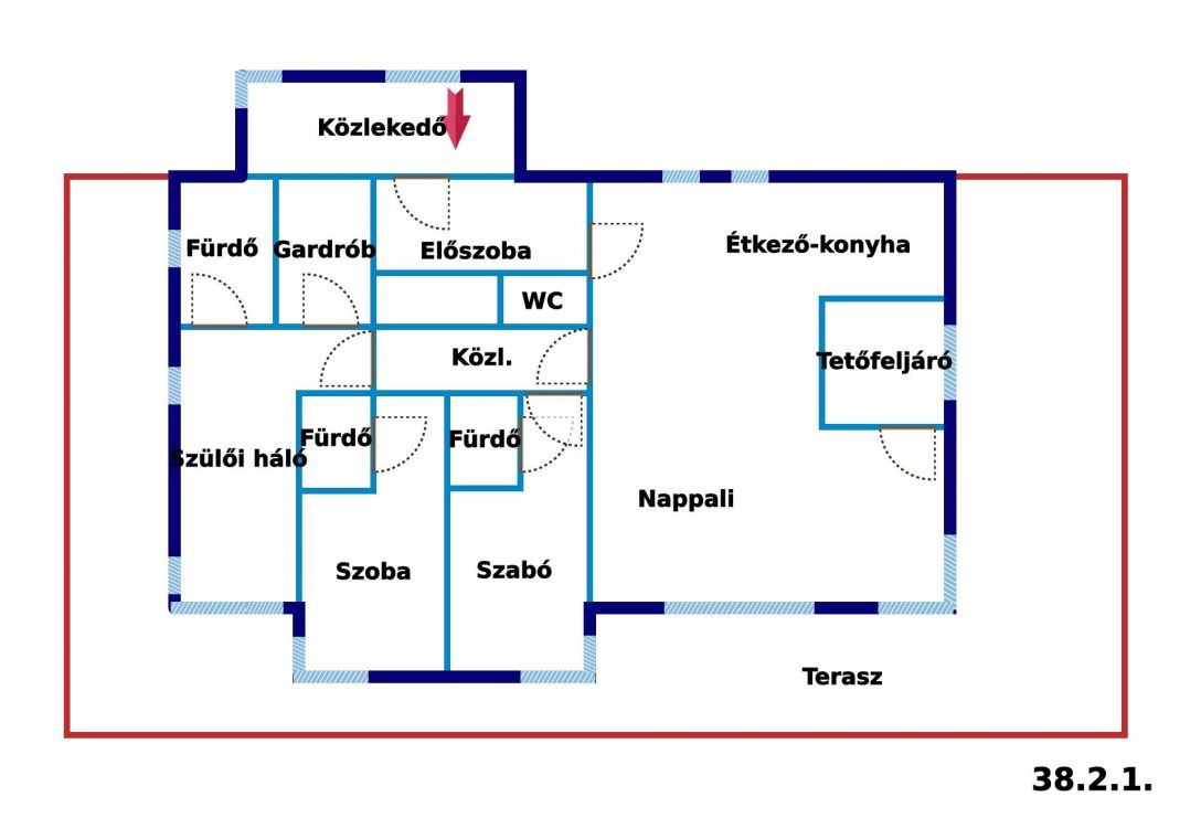 Újépítésű penthouse lakás