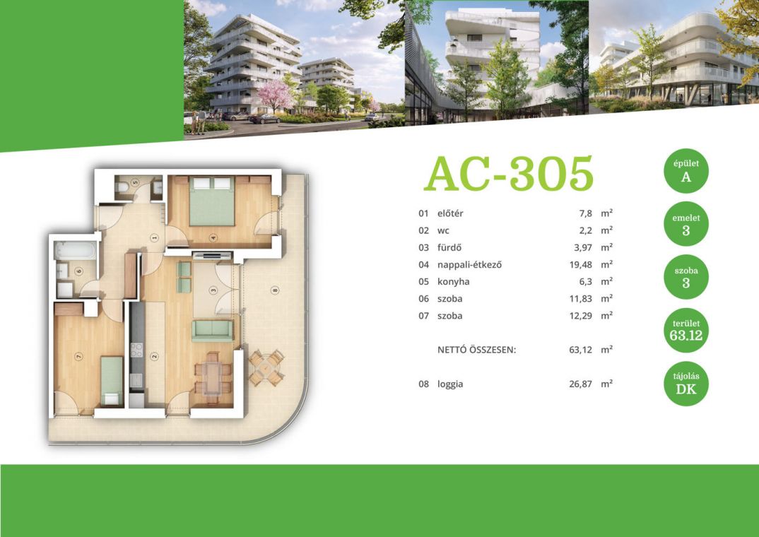 Fenntartható élet, modern otthonok Zuglóban AC-305