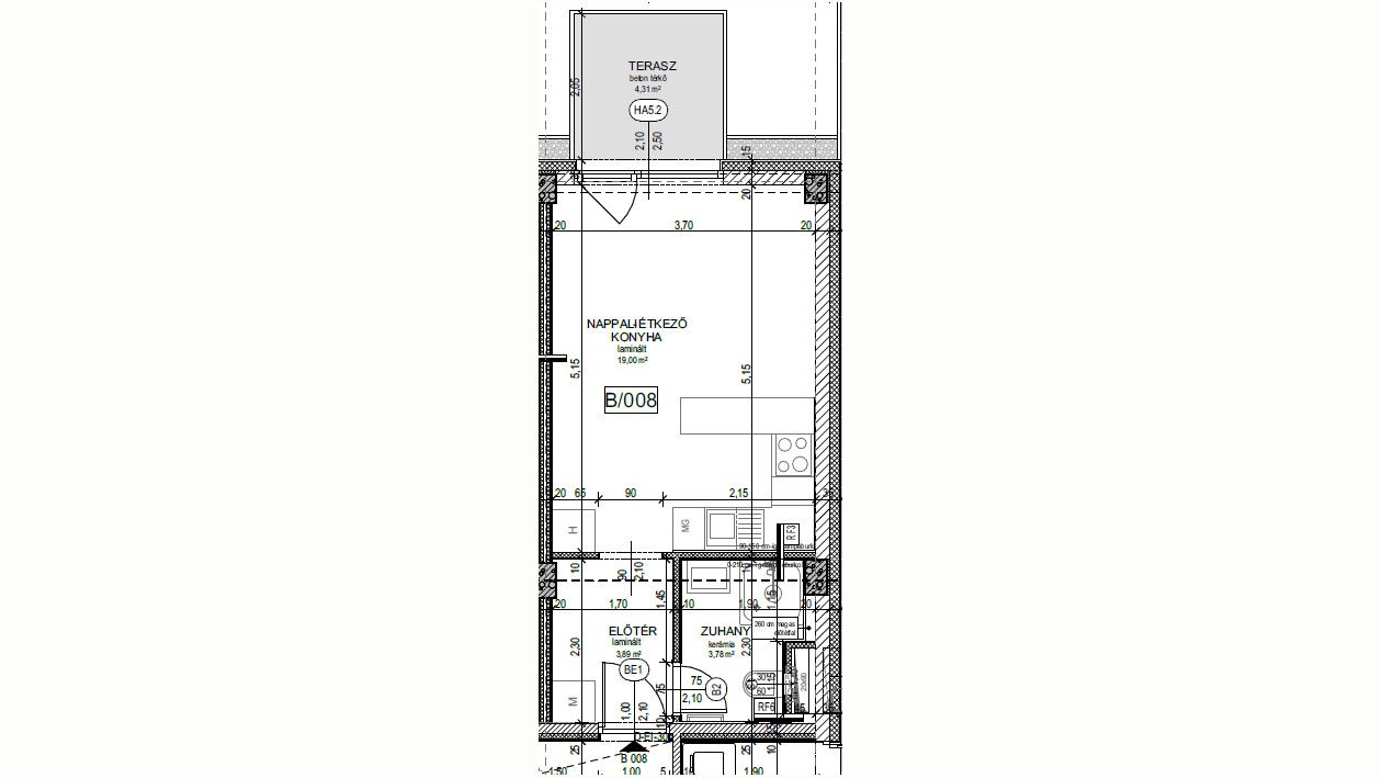 Új építésű lakás a Magdolnanegyedben B008