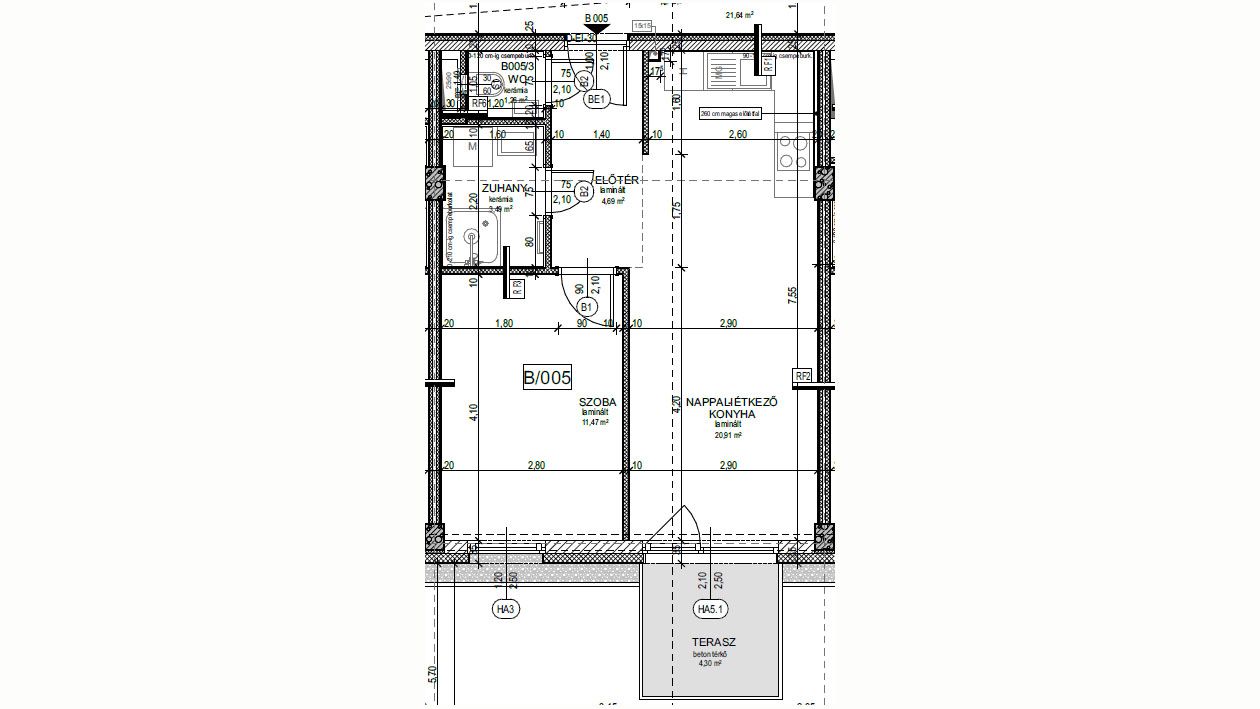 Új építésű lakás a Magdolnanegyedben B005