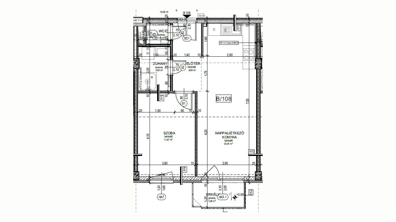 Új építésű lakás a Magdolnanegyedben B108