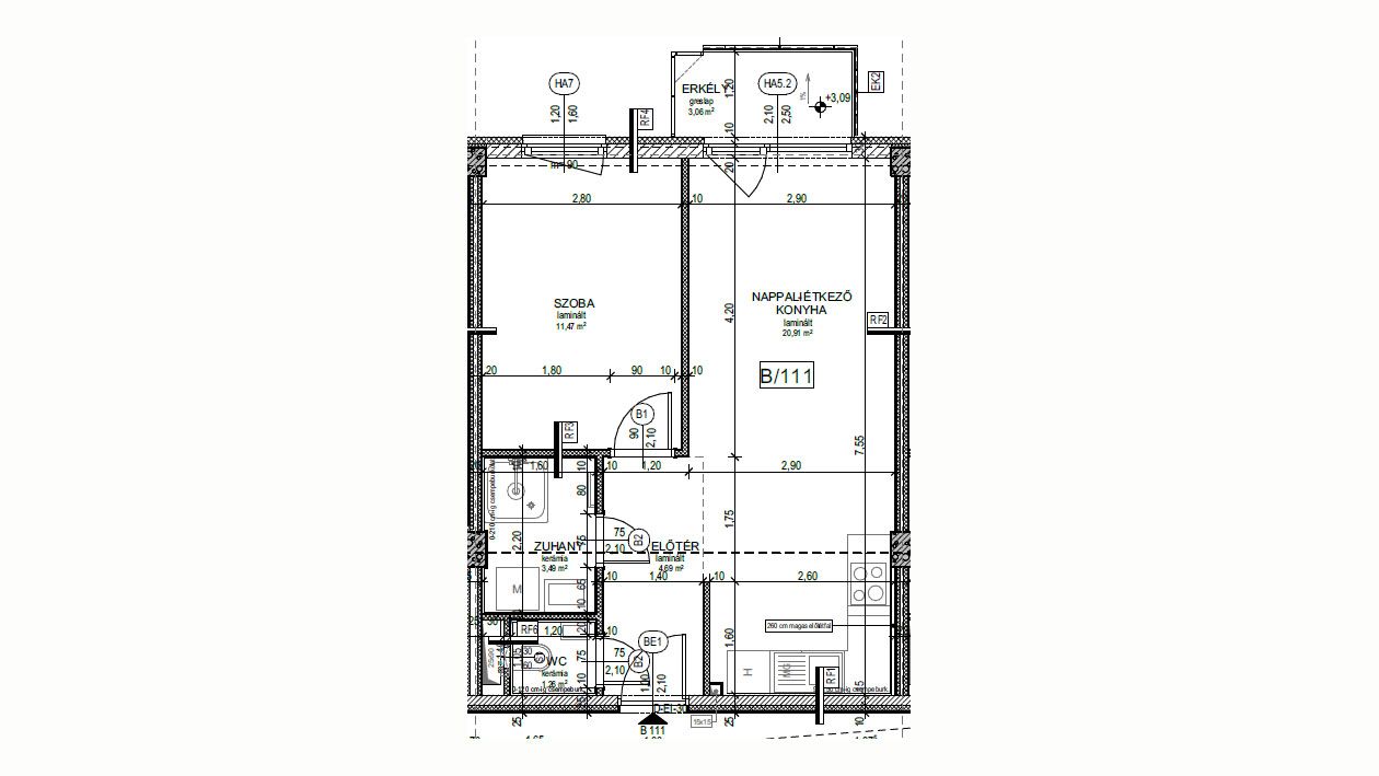 Új építésű lakás a Magdolnanegyedben B311