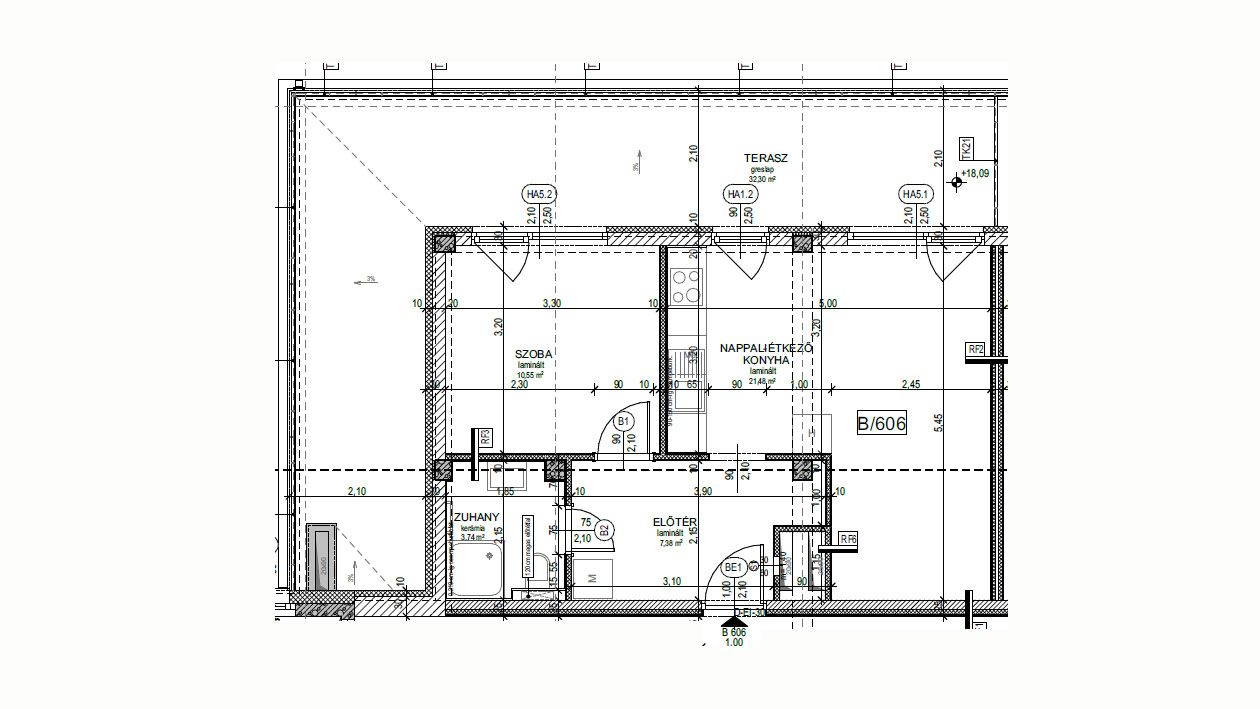 Új építésű lakás a Magdolnanegyedben B606