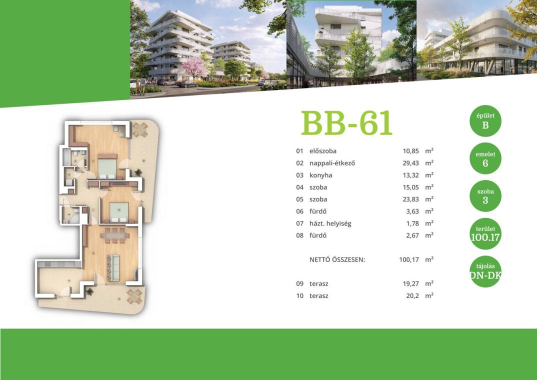 Fenntartható élet, modern otthonok Zuglóban BB-61
